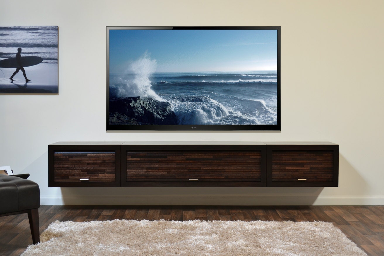 Wall mount entertainment center eco geo espresso etsy