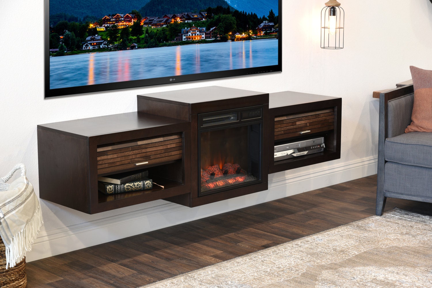 Fireplace Tv Stand For 60 To 70 Eco Geo 50