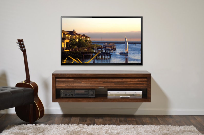 Floating Tv Stand Eco Geo Mocha Image 0