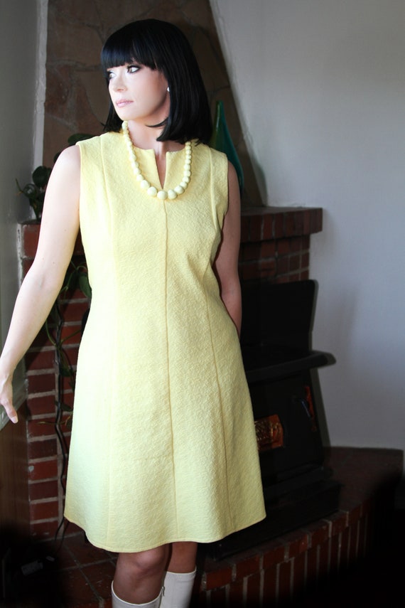 1960's Mod Sears Fashions Sleeveless Dress in Poly