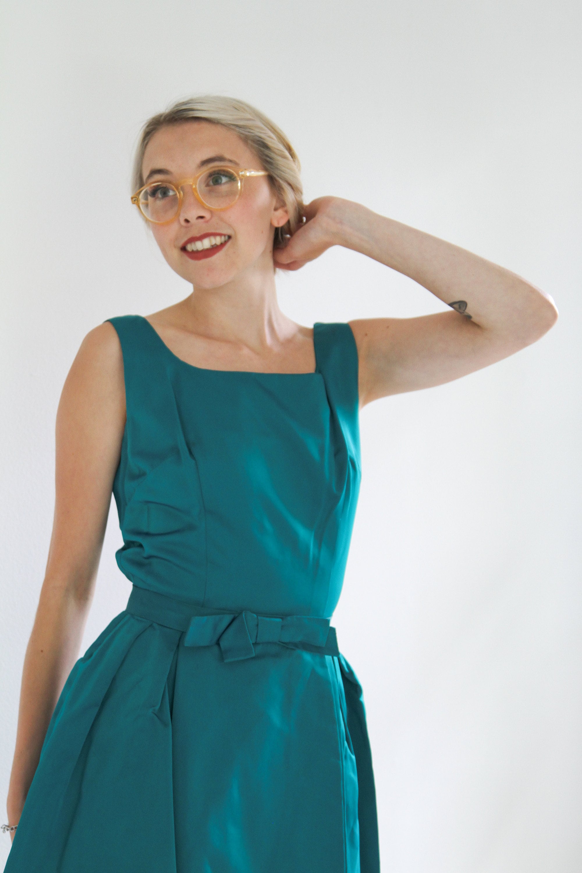 1940s Cocktail Dress with Coordinating Detachable Skirt, 40's Party Dress