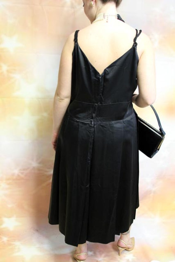 1940's Black Fancy Cocktail Party Dress or Summer… - image 3