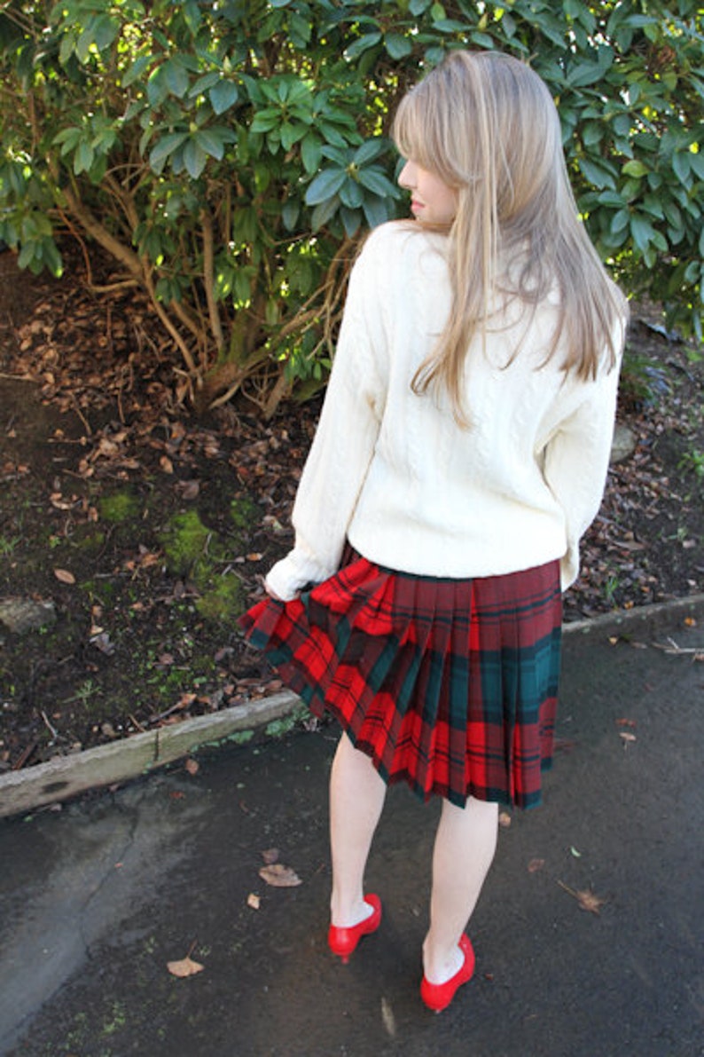 1950's Pendleton Turnabout Pleated Wool Skirt - The Reversible Skirt image 6