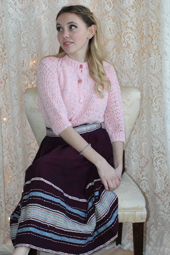 Two Vintage Loose Knit Cardigan Sweaters, Slouchy,