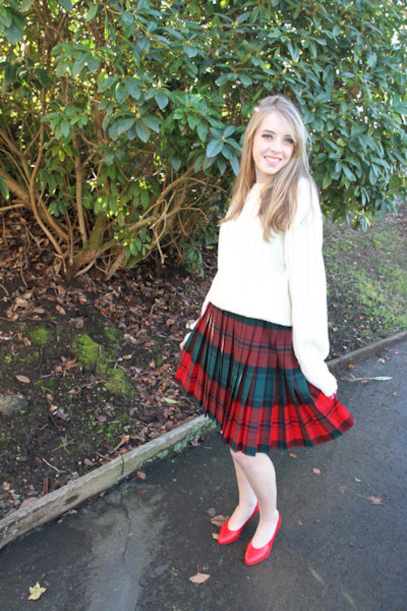 1950's Pendleton Turnabout Pleated Wool Skirt - The Reversible Skirt image 5