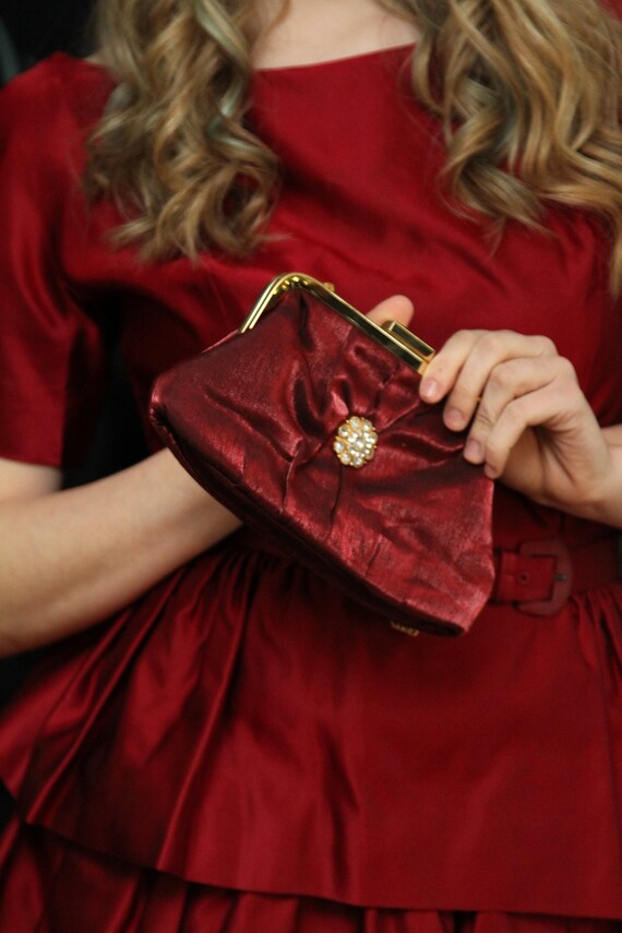 clutch for burgundy dress Large Leather Clutch in Burgundy