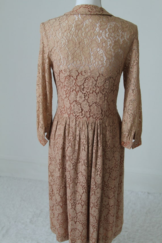 Vintage 1950s Lace Dress - image 7