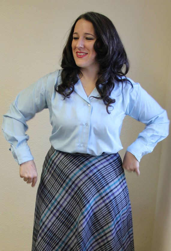 1960s Montgomery Wards Classic Long Sleeve Polyes… - image 8