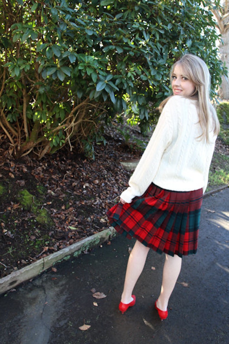 1950's Pendleton Turnabout Pleated Wool Skirt - The Reversible Skirt image 7