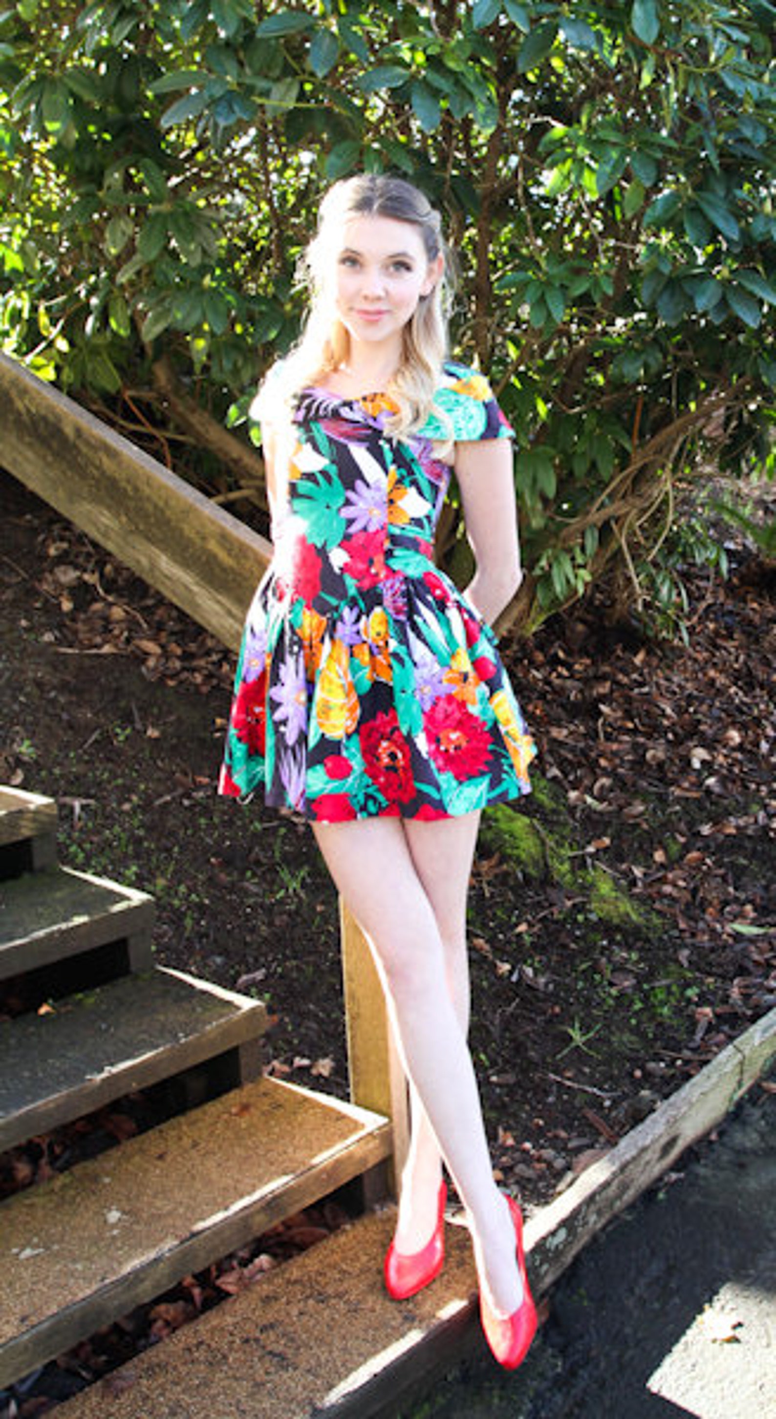 1980er Jahre Amy Too Vintage Mädchen Kleid in Größe 7 Amy | Etsy