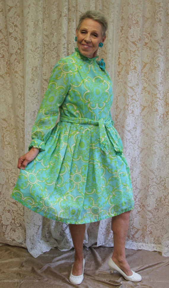 1950's Handmade Cotton Vintage Secretary or Day D… - image 1