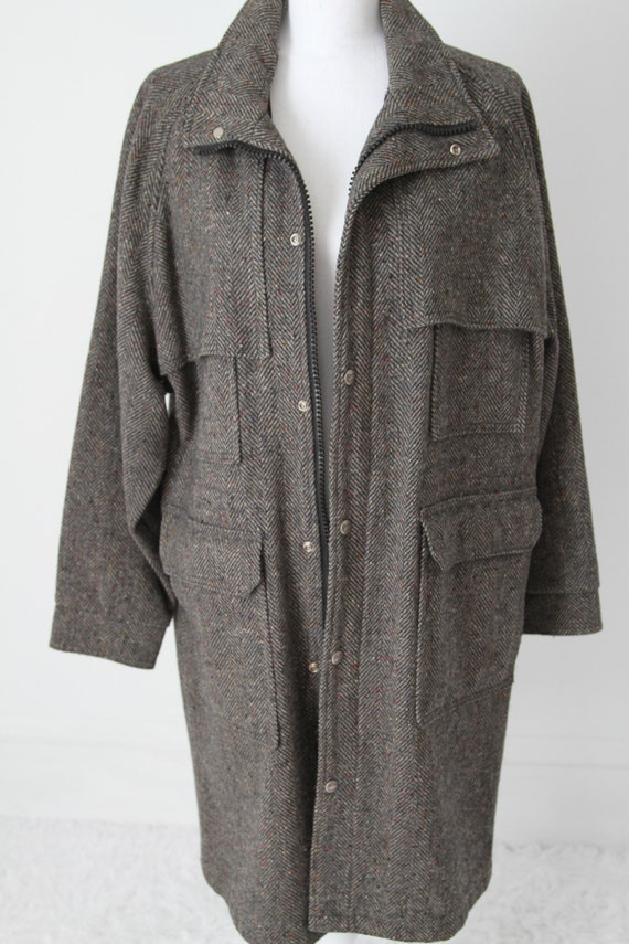 1960s Men's Woolrich Heavy Wool Overcoat in Size … - image 2