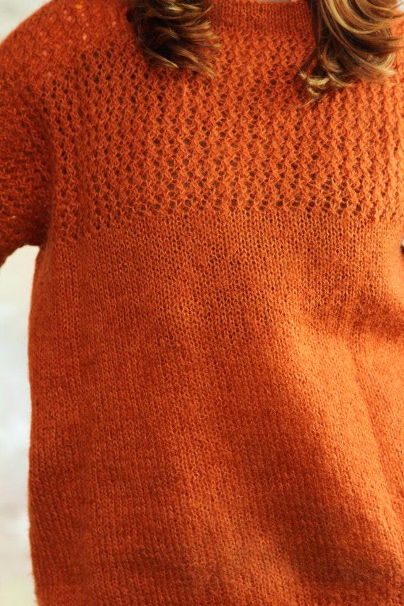 Vintage Handmade Pullover Mohair Sweater - image 8