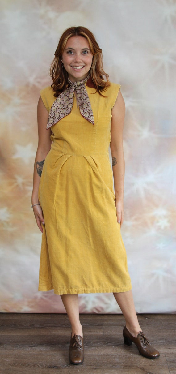 Adorable 1960s Corduroy Mini Dress