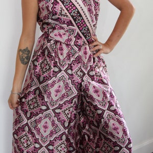 Psychedelic 1970s Palazzo Pant Jumpsuit by Roberta Lynn California