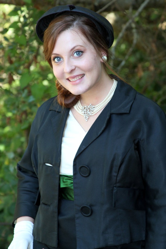 1950s Two Piece Pencil Dress with Jacket, Classically… Gem