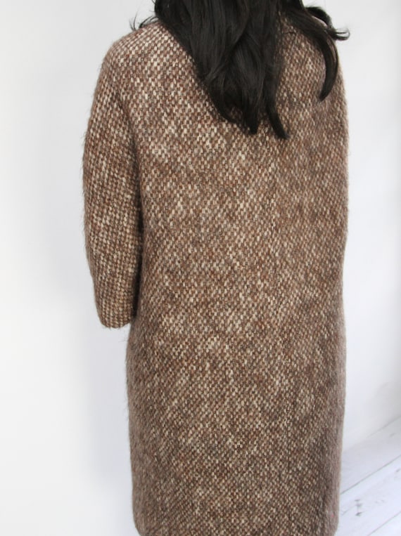 1960s Lilli Ann Swing Coat in Brown Tweed in Size… - image 4