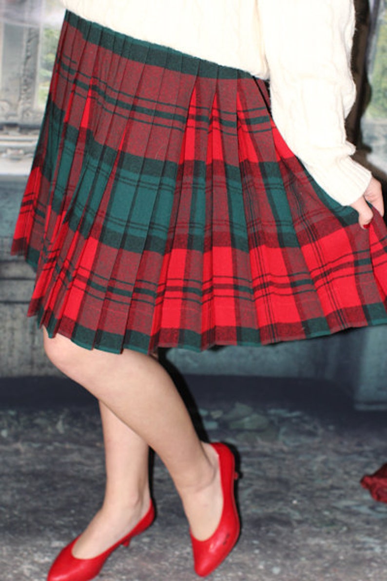 1950's Pendleton Turnabout Pleated Wool Skirt - The Reversible Skirt image 1