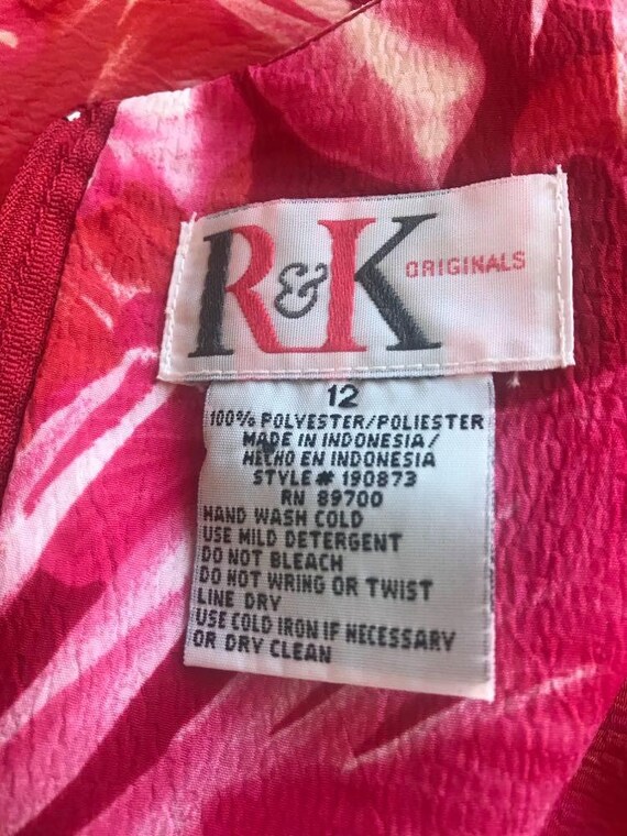 1980's Polyester R & K Originals Sleeveless Hawai… - image 9