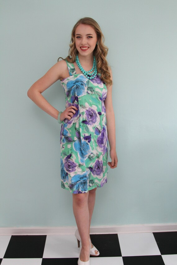 Vintage Cotton Sun Dress with Nylon Side Zipper Vintage Cotton Sun Dress with Nylon Side Zipper