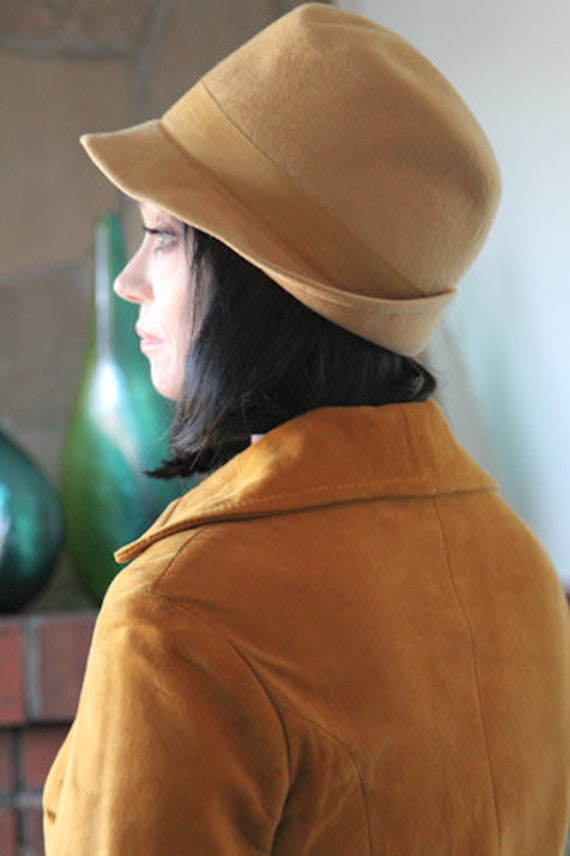 1960's Ritz Wool Cloche Hat with Grosgrain Ribbon Acc… - Gem