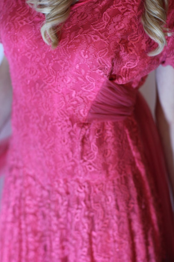 Fabulous 40's Evening Gown -Lace Cocktail Dress o… - image 7