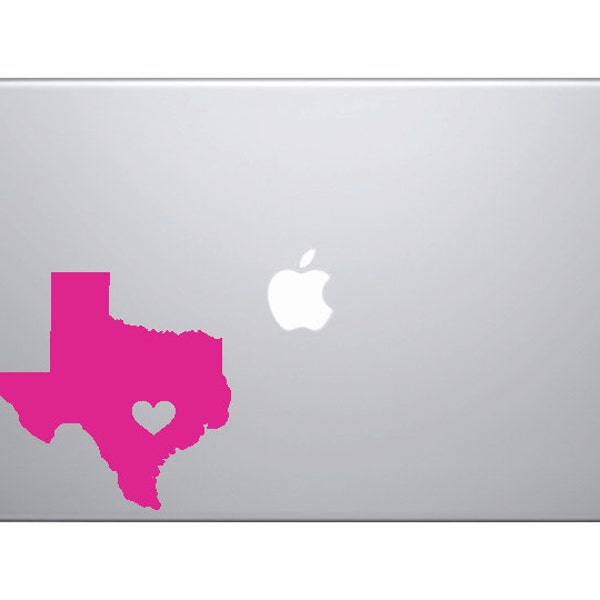 TEXAS HEART DECAL great for Cars Computers Tablets or any hard surface