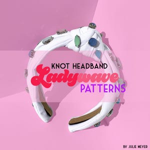 PDF Knot Headband sewing pattern pdf, fabric padded heaband digital file sewing pattern, contrast knotted headband DIY sewing project