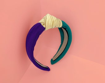 Mardi Gras Turban Knot Hair Headband Handmade