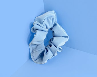Sky Blue Stretch ITY Hair Scrunchie Accessory