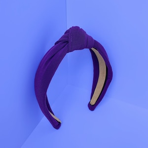 Purple Turban Knot Hair Headband Handmade