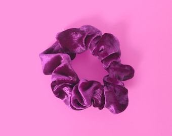 Magenta Velvet Hair Scrunchie Handmade