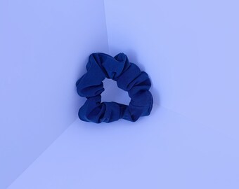 Midnight Blue Hair Scrunchie Handmade
