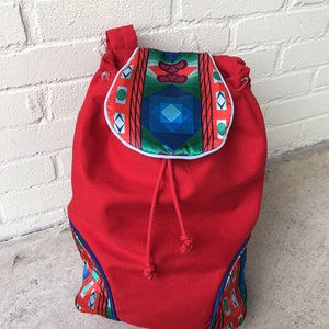 PDF Tablet Backpack Sewing Pattern: Drawstring Bucket Bag (Digital Download)