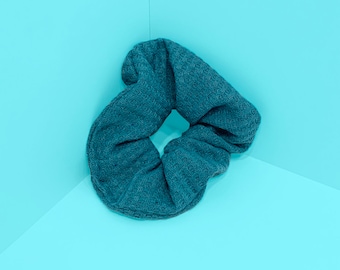 Jade Green Swim Wet Hair Dry Waffle Knit Towel Scrunchie Accessory