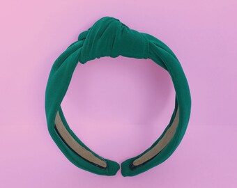 Kelly Green Knot Hair Headband Handmade