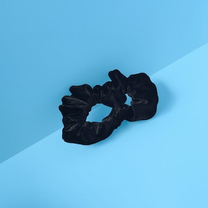Black Velvet Hair Scrunchie Handmade