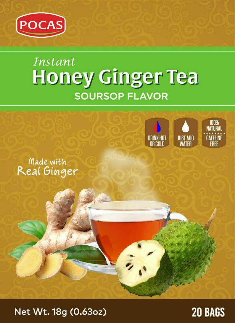 Pocas Honey Ginger Tea Original Instant Honey Ginger Tea Made Etsy