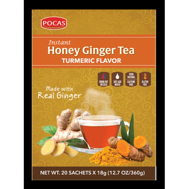 Pocas Honey Ginger Tea Original Instant Honey Ginger Tea Made Etsy