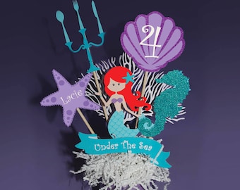 Meerjungfrau Herzstück, Ariel Herzstück, Die kleine Meerjungfrau Herzstück, Meerjungfrau Geburtstag, Meerjungfrau Party, Ariel Geburtstag, Ariel Party, Rot