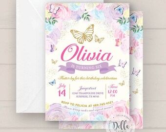 Butterfly Invitation Etsy