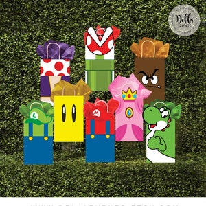 Mario Birthday Party Favor Bags, Super Mario, Birthday Party, Gift Bag, Decoration, Mario Party, Mario Banner, Mario Brothers