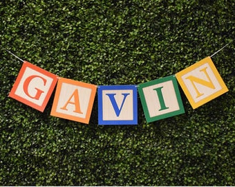 Toy Story inspiriert Geburtstagsbanner, ABC-Blöcke (PDF-Muster)