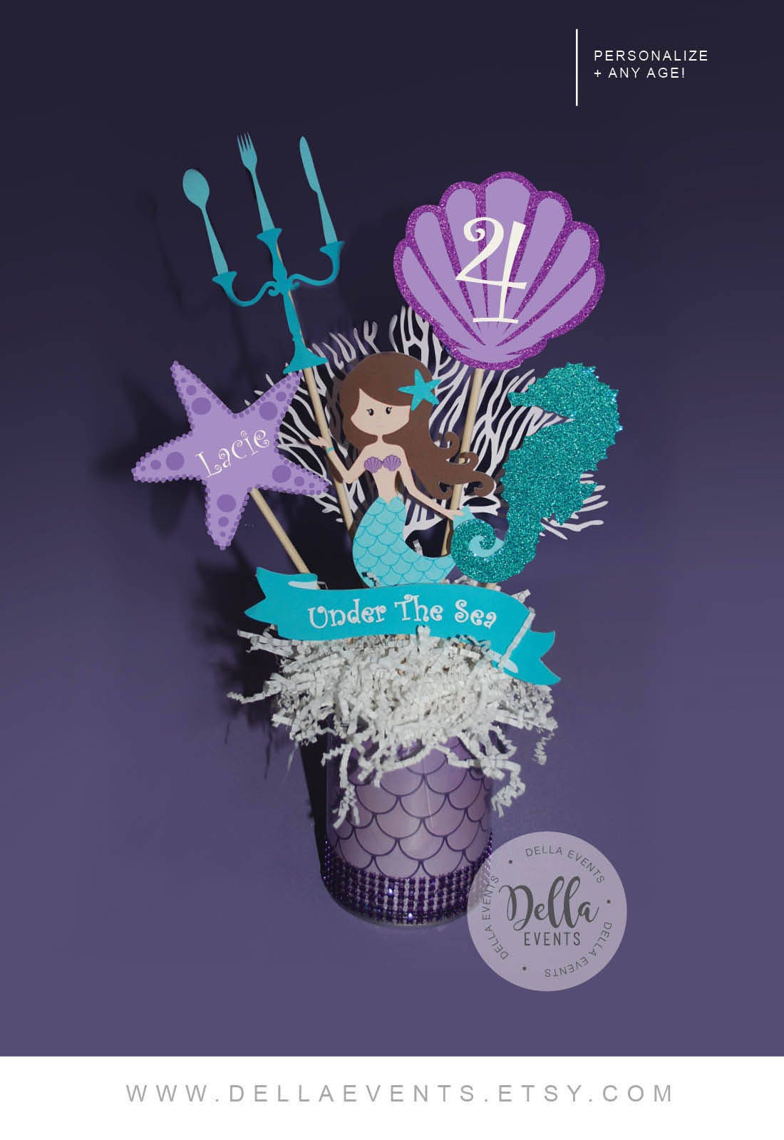 Mermaid Centerpieces Little Mermaid Centerpiece Mermaid | Etsy