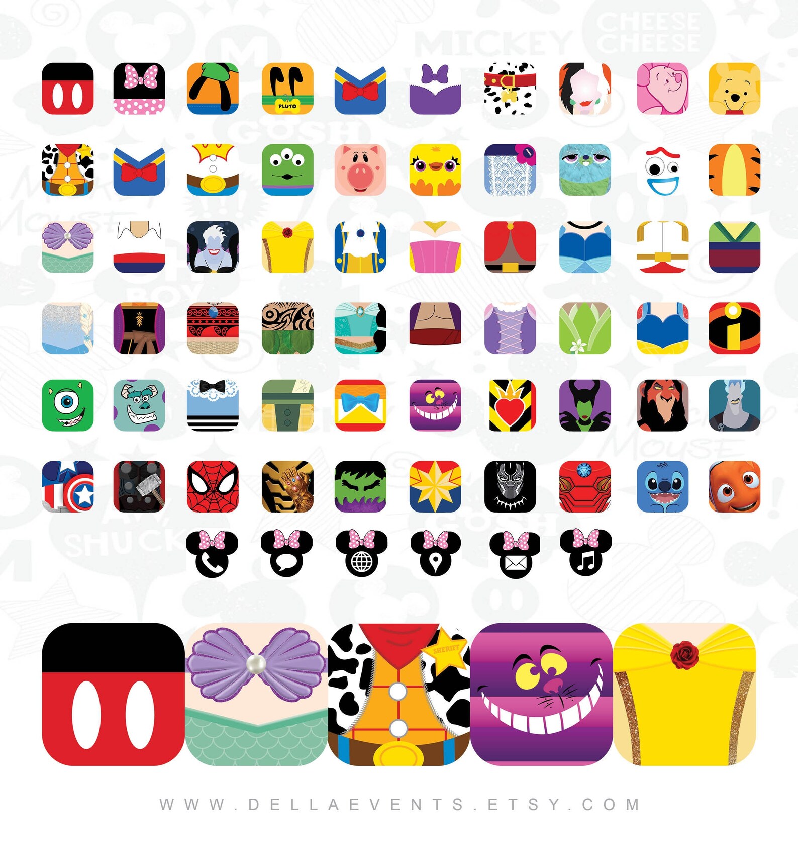 Iphone App Covers App Designs Disney Aesthetic Iphone Ios14 Etsy