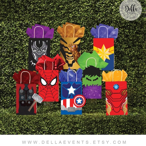 The Avengers Party Favor Tags Avengers Gift Tags Superhero - Etsy