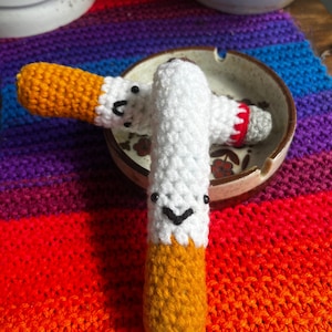 Crochet Cigarette Plush (Cigarette Amigurumi) gag gift, funny, gifts for smokers