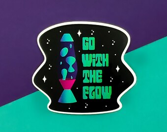 Funky Space Lava Lamp Vinyl Sticker - 1970s, 1980s, 1990s