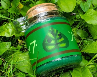Korok Candle Inspired by The Legend of Zelda - Vinyl Label, 100% Soy Wax
