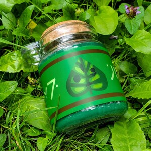 Korok Candle Inspired by The Legend of Zelda - Vinyl Label, 100% Soy Wax